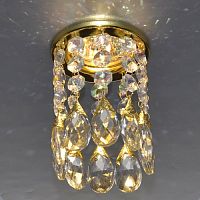 Светильник встраиваемый Италмак Florencia 51 9 04 MR16 220В 60мм штамп/тонированный хрусталь картинка 